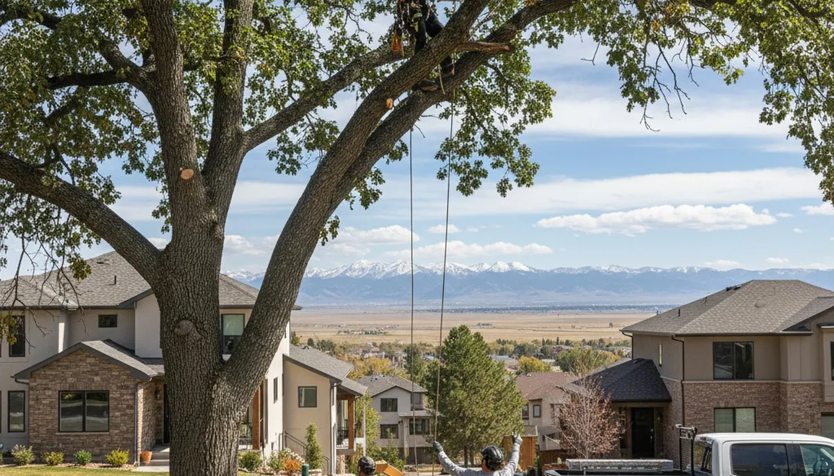 Professional tree removal service in Thornton, CO safely clearing damaged trees